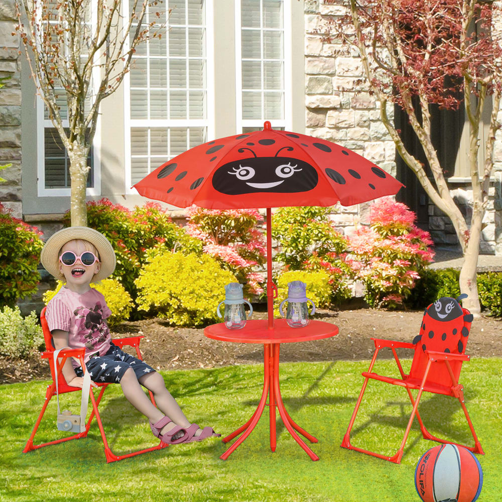 Ensemble salon de jardin enfant 4 pièces design coccinelle - Maisons du Monde