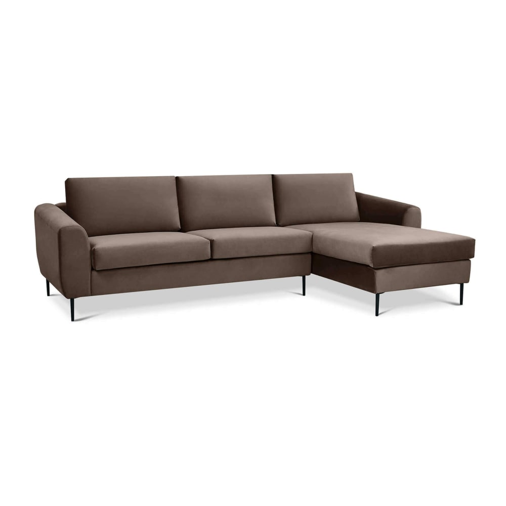 Divano 3 posti in tessuto marrone 181x96x84 - Milani Home