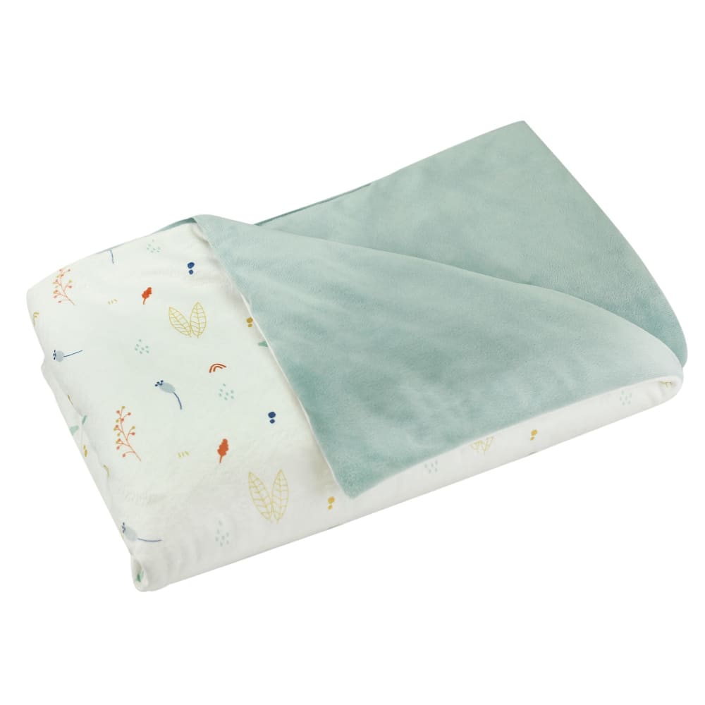 Trois kilos sept Couverture Cache-cache en forêt bébé Vert sauge Vert Pes - Polyester - 75x1x75cm