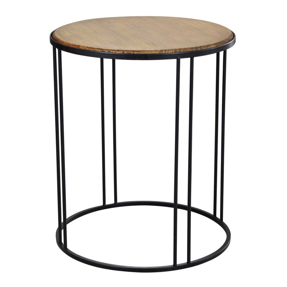 Tavolino in legno/metallo marrone/nero 56x56x67 - Milani Home