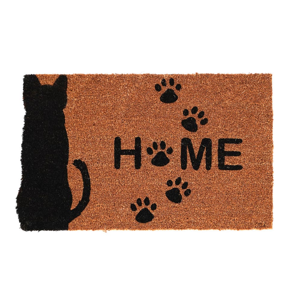 Paillasson chat ''home'' 75 x 45 cm marron