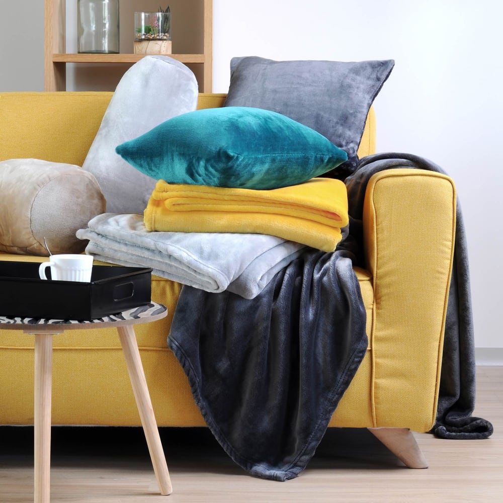Housse de coussin douceur polyester marsala 40x40 cm - Maisons du Monde