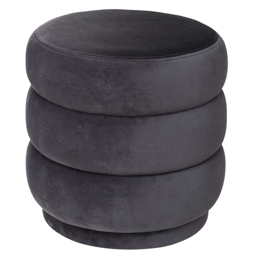 pouf rond en velours