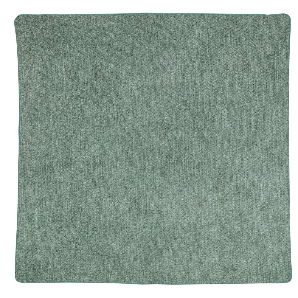 Housse de coussin passepoilée - effet velours argent 60x60 cm