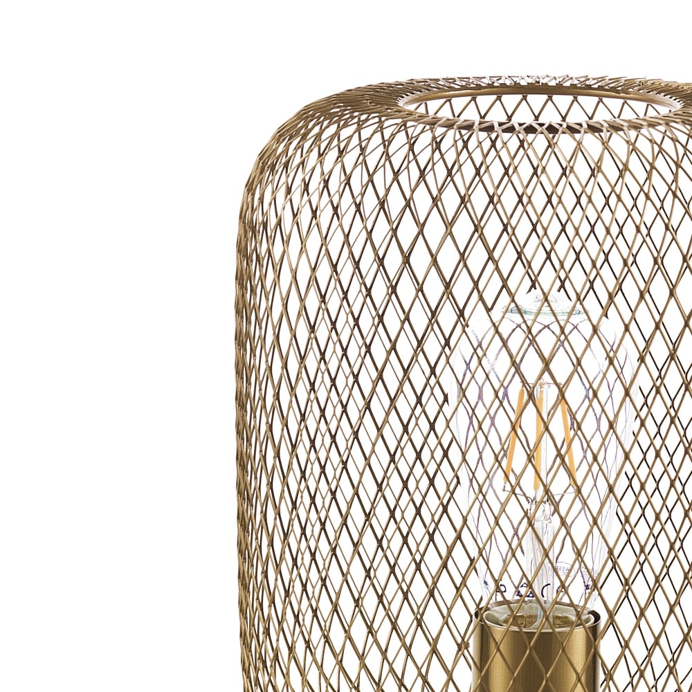 Lampe de table fil métal laiton vieilli ø20 h27 — vue 4