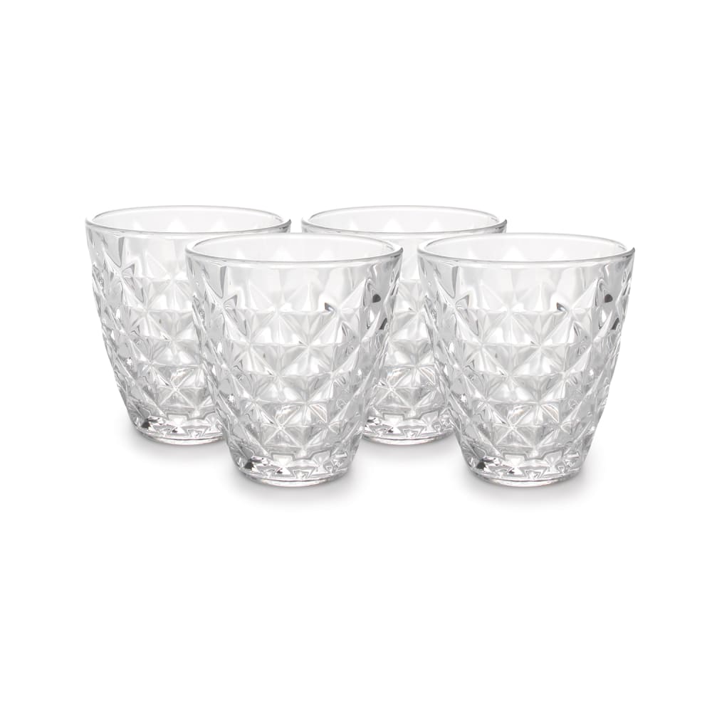 Lot de 4 verre à boire transparent en verre 27cl - Maisons du Monde