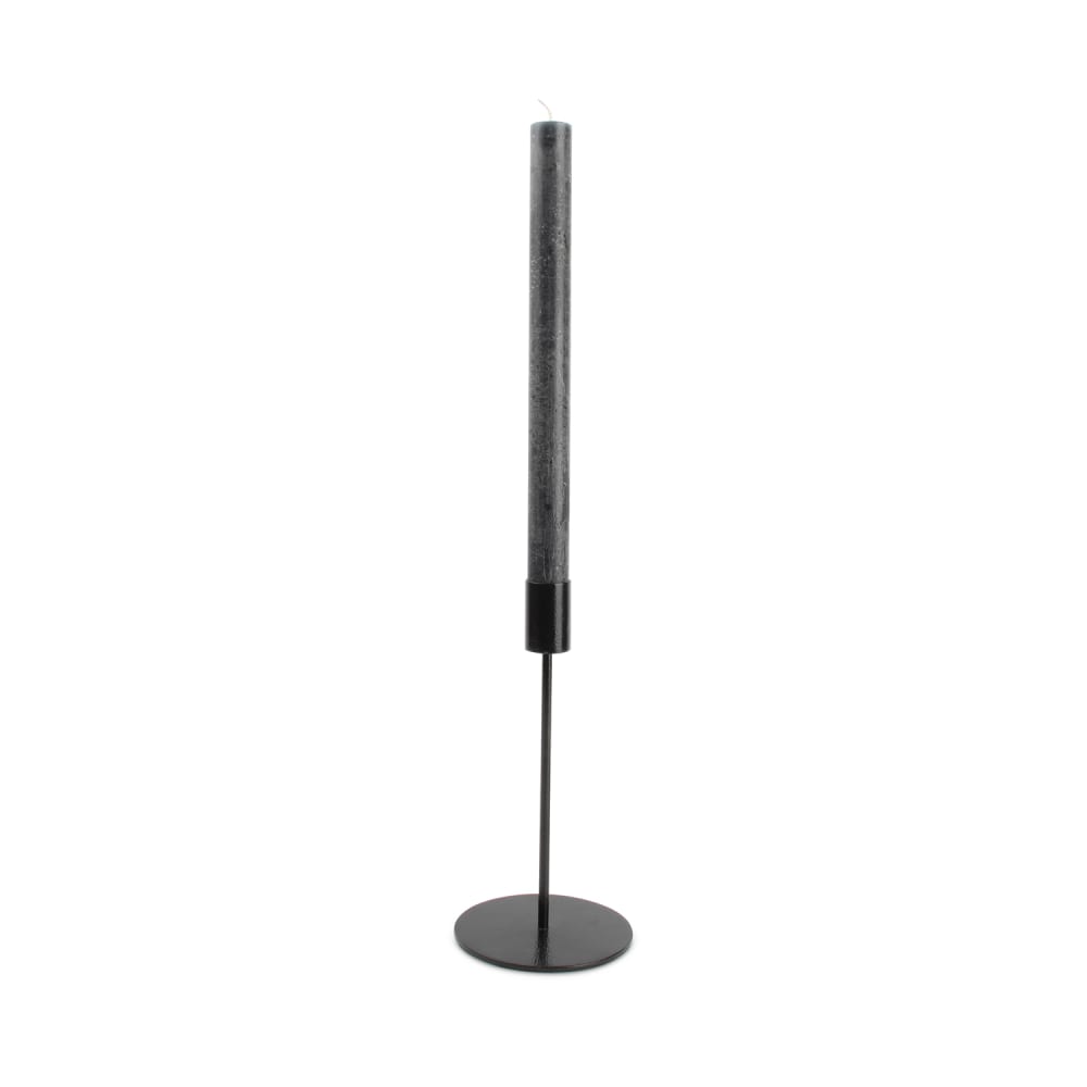 Bougeoir noir en métaux 10xh20cm - Maisons du Monde