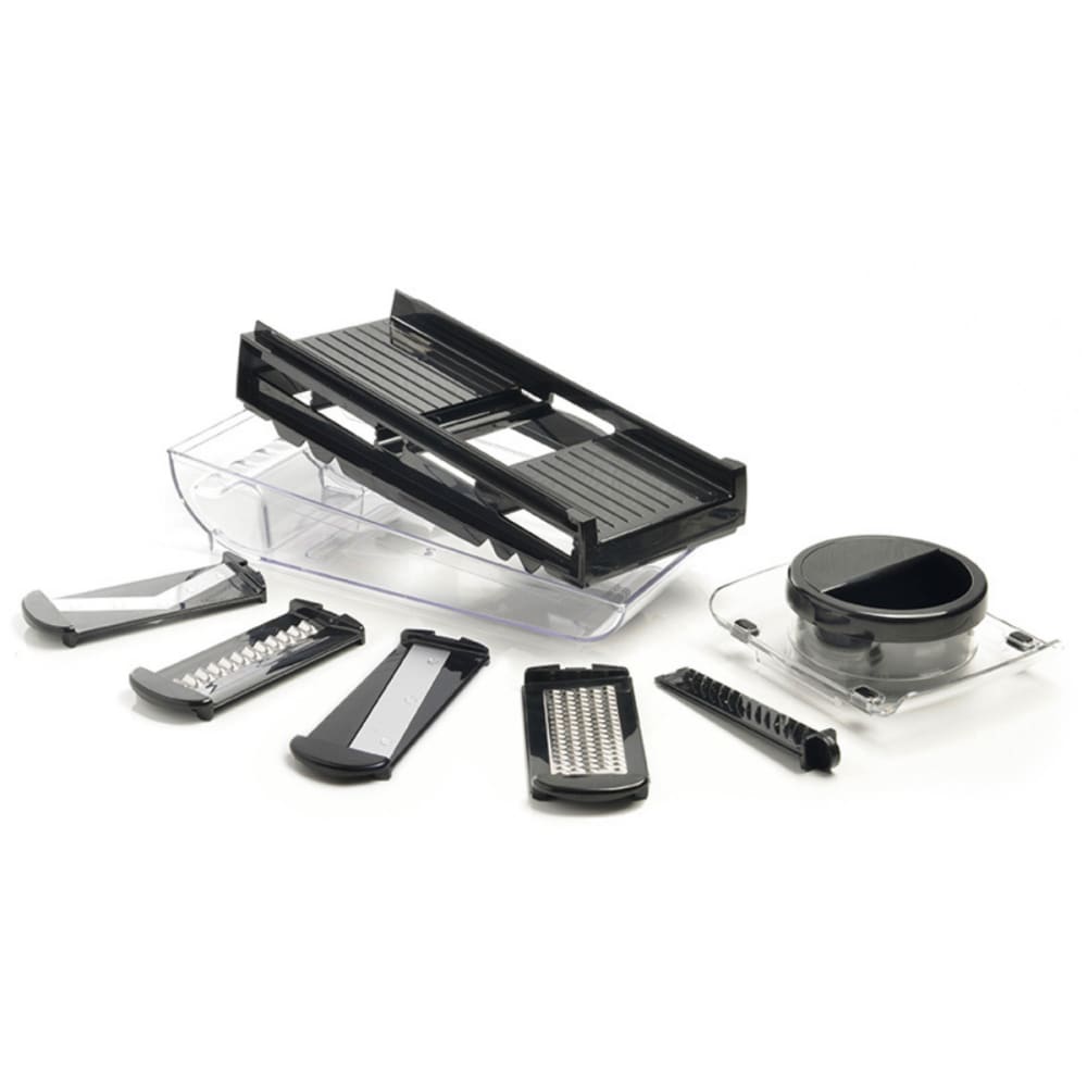 Mastrad Mandoline lame V inox avec réservoir noir - Pc - Polycarbonate