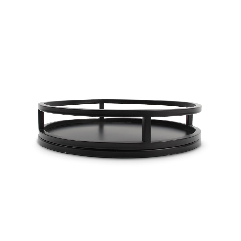 Plateau de service noir en métaux 29,5xh7cm - Maisons du Monde