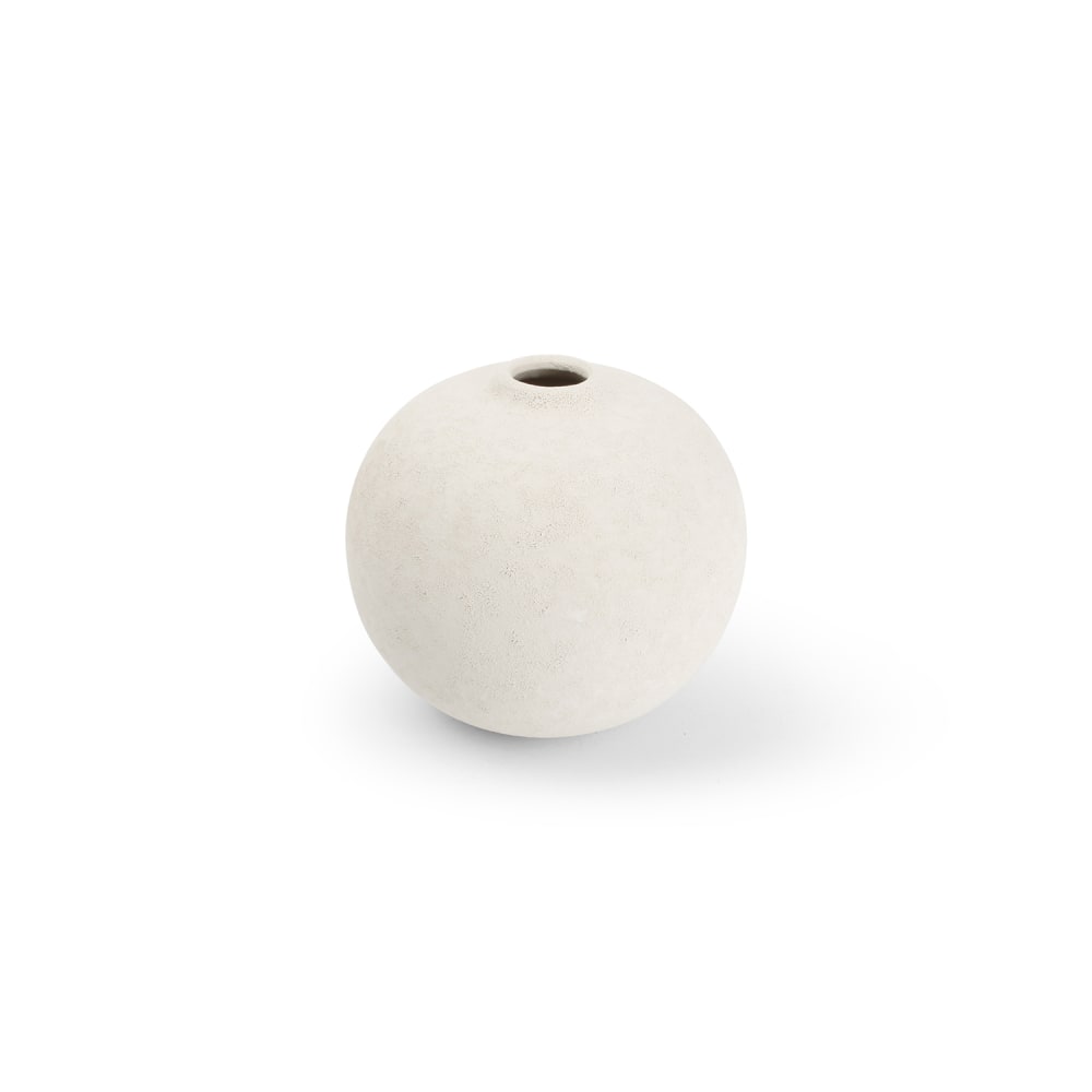 Vase blanc en grès 14,5xh13cm