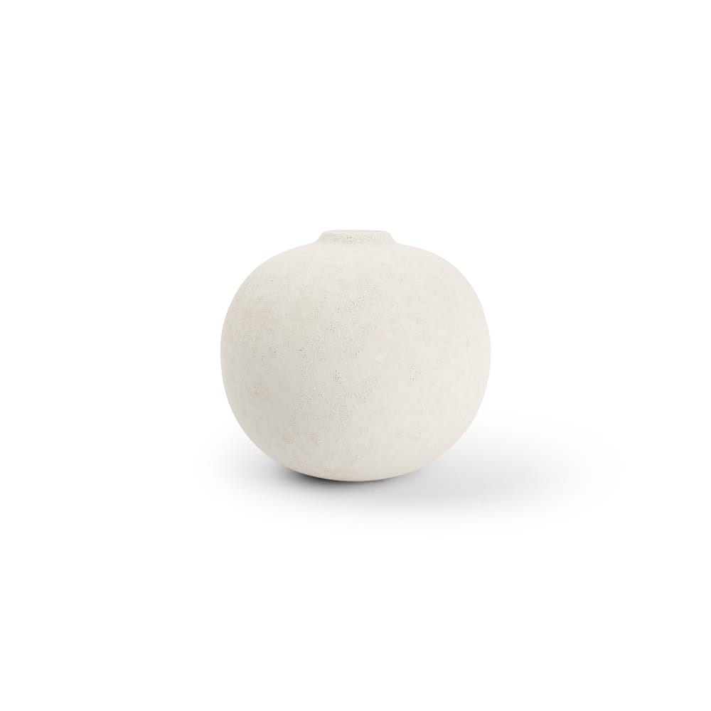 Vase blanc en grès 14,5xh13cm