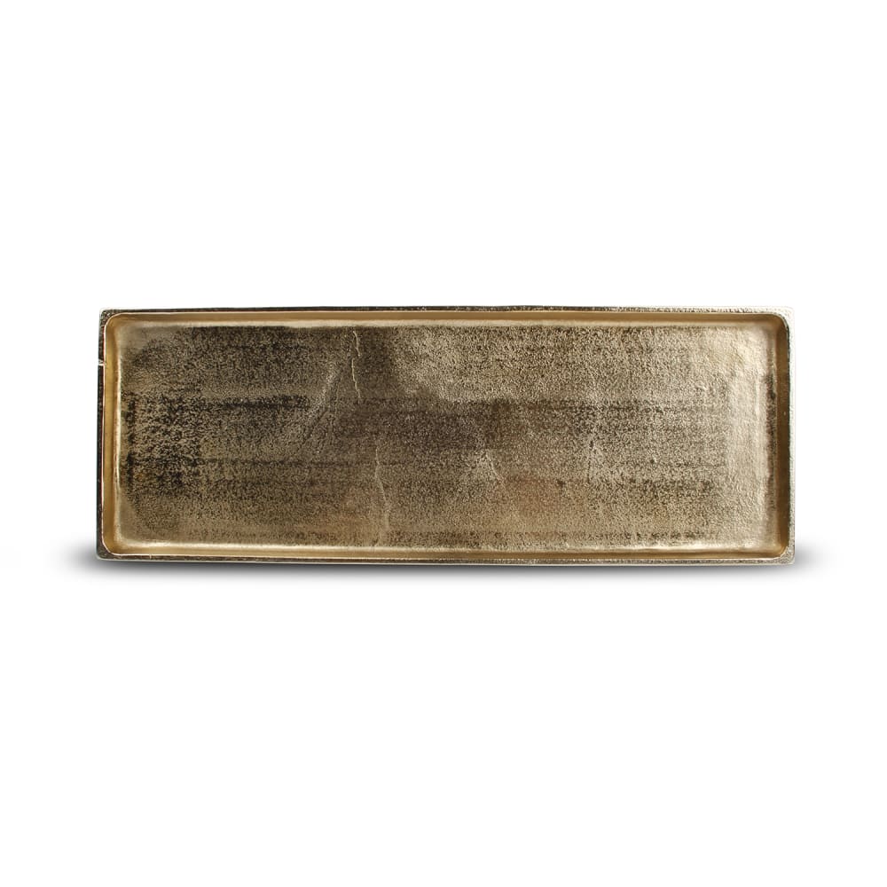 Plat décoratif or en métaux 37x14cm - Maisons du Monde