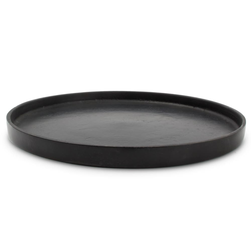 Plat décoratif noir en métaux 37xh1,5cm