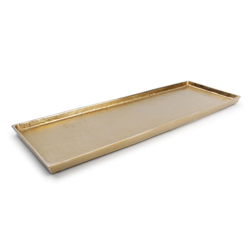 Plat décoratif or en métaux 48,5x16cm