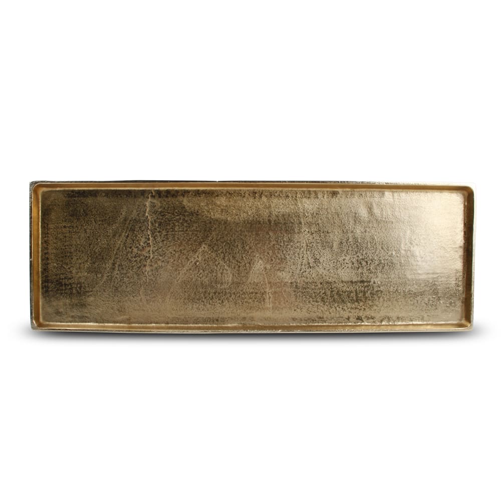 Plat décoratif or en métaux 48,5x16cm - Maisons du Monde