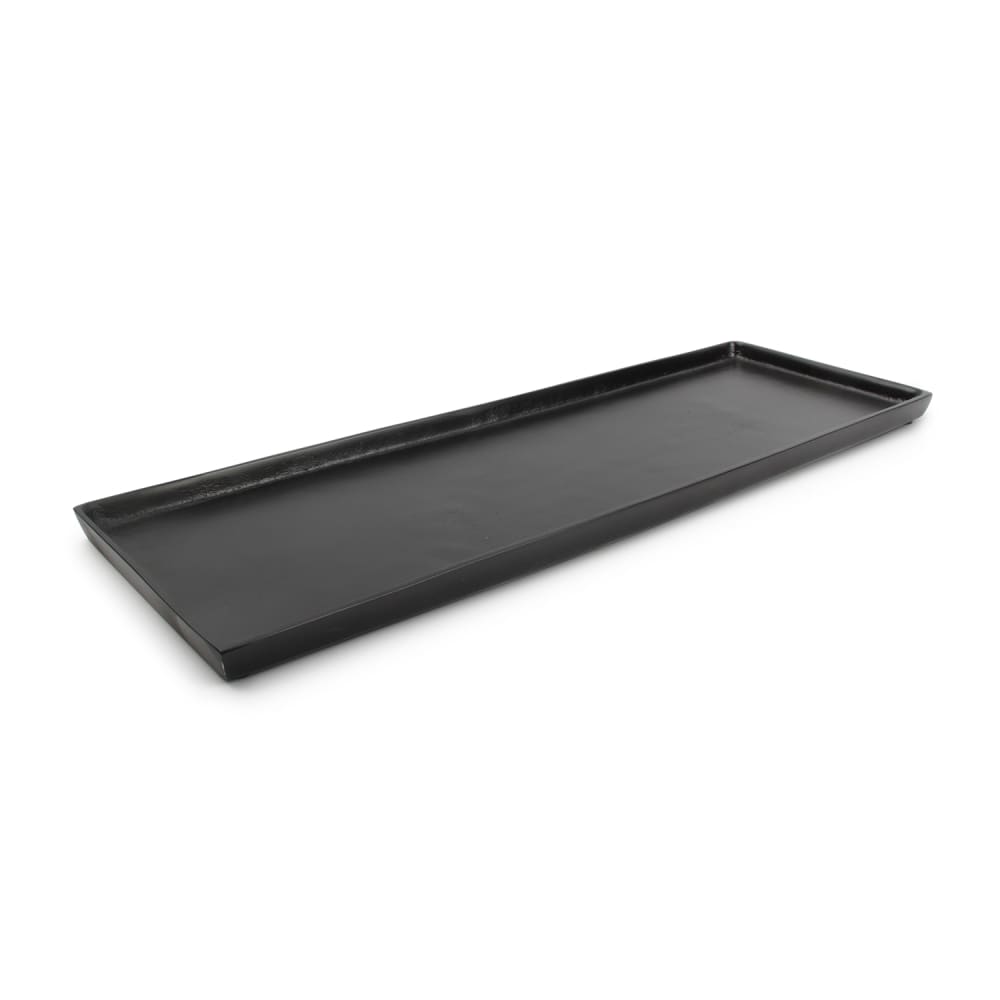 Plat décoratif noir en métaux 48,5x16cm