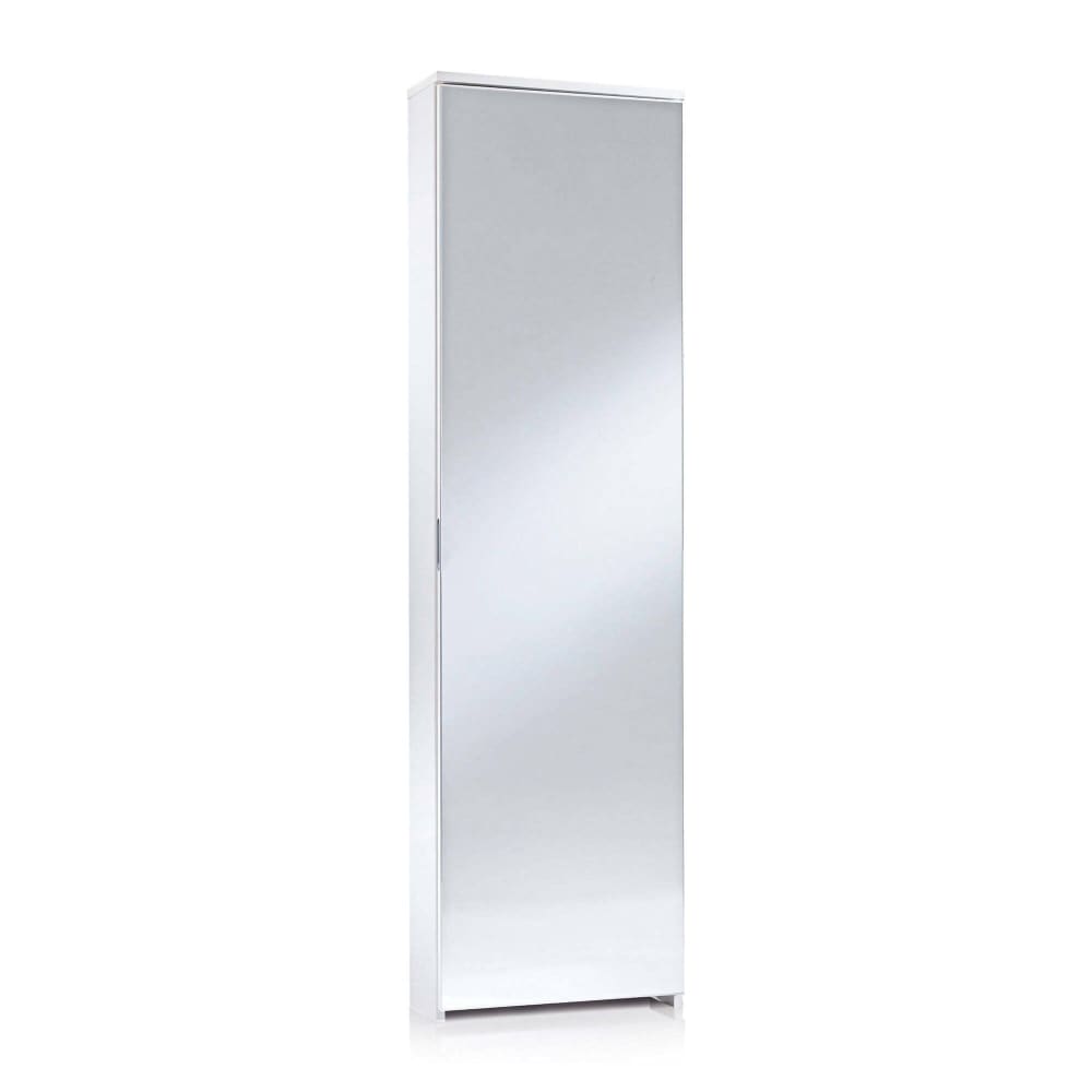 Dmora Schuhregal in weißer Holzoptik, 50 x 18 x 178 cm style modern - Holz