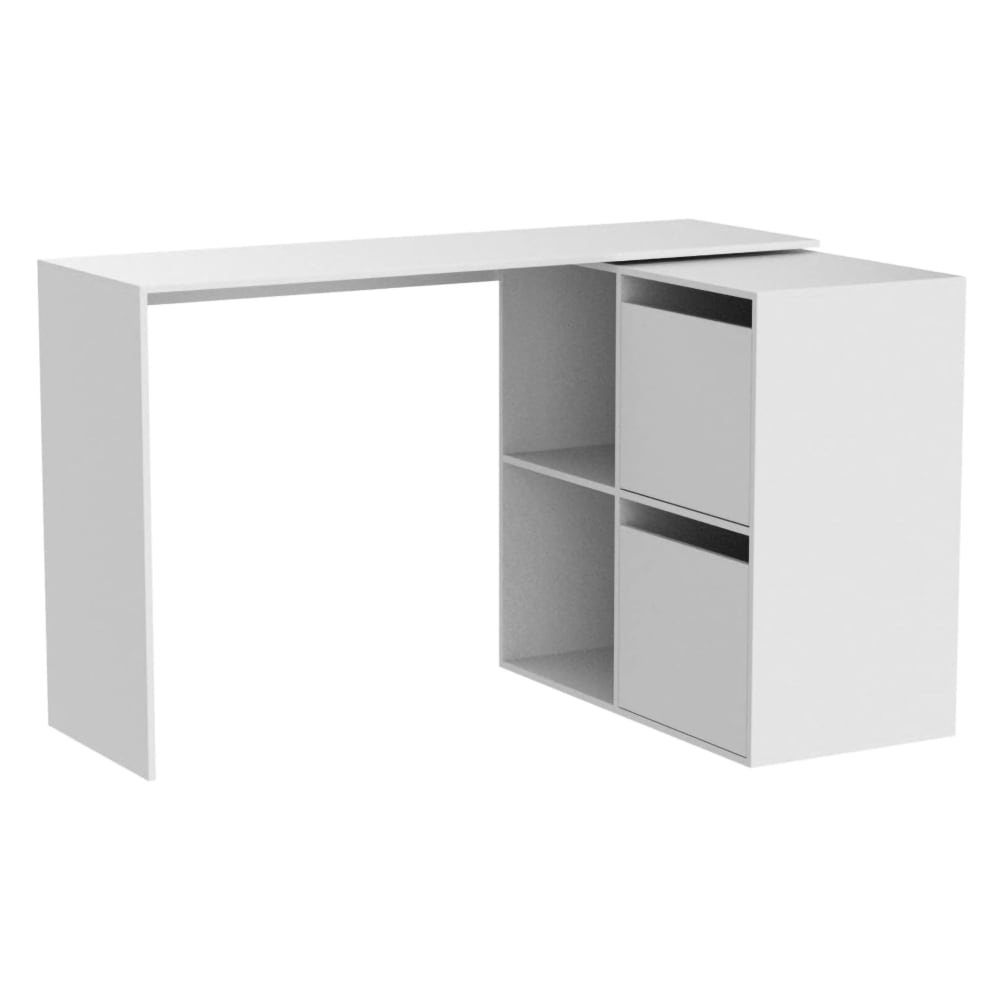 bureau effet bois blanc