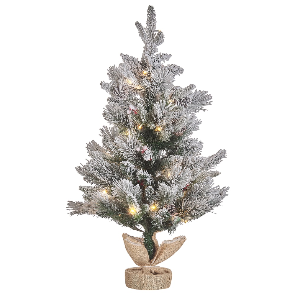 Árbol de navidad led verde blanco beige 90 cm