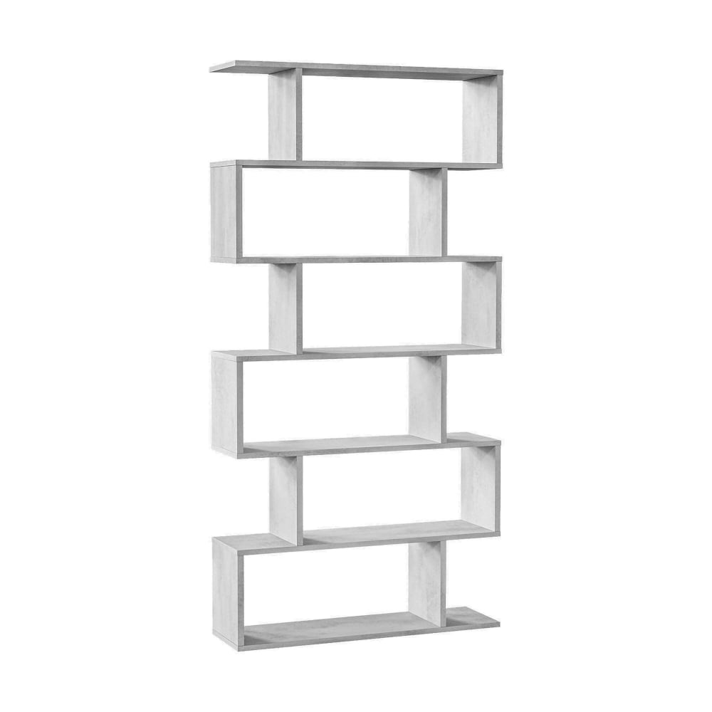 Dmora Bücherregal in Betonholzoptik, 80x24h192 cm style modern Grau