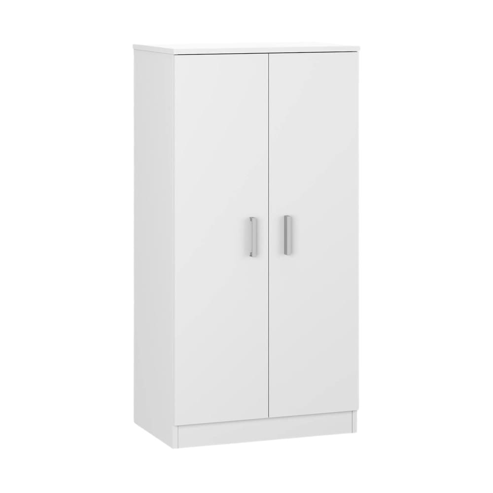 Armoire polyvalente à 2 portes effet bois blanc 55x36 cm