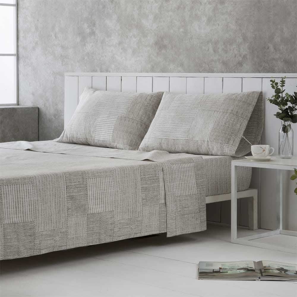 Juego de sábanas 100% algodón orgánico beige 280x260 Cama 200