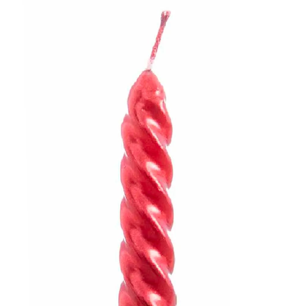 Set de 3 bougies de noël torsadées rouges - Maisons du Monde