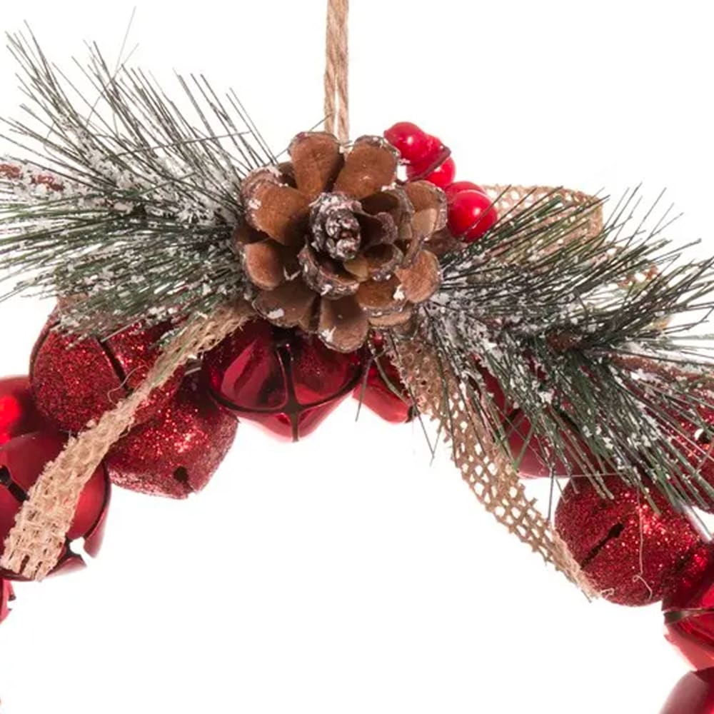 Couronne de l'avent décoration noël grelots rouges - Maisons du Monde