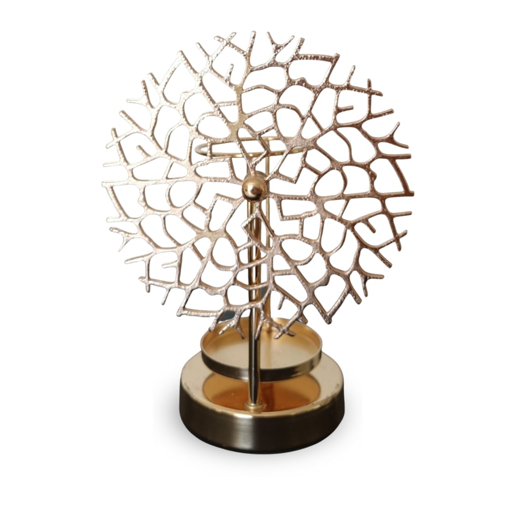 Zen'Arôme Duftbrenner Serie Inspiration aus Glas und Metall - H18 cm Gold Metall
