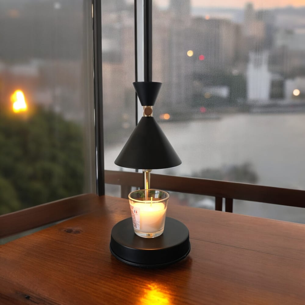 Diffuseur Bougie Parfumée en métal noir Commande Tactile - H30 cm - Maisons du Monde