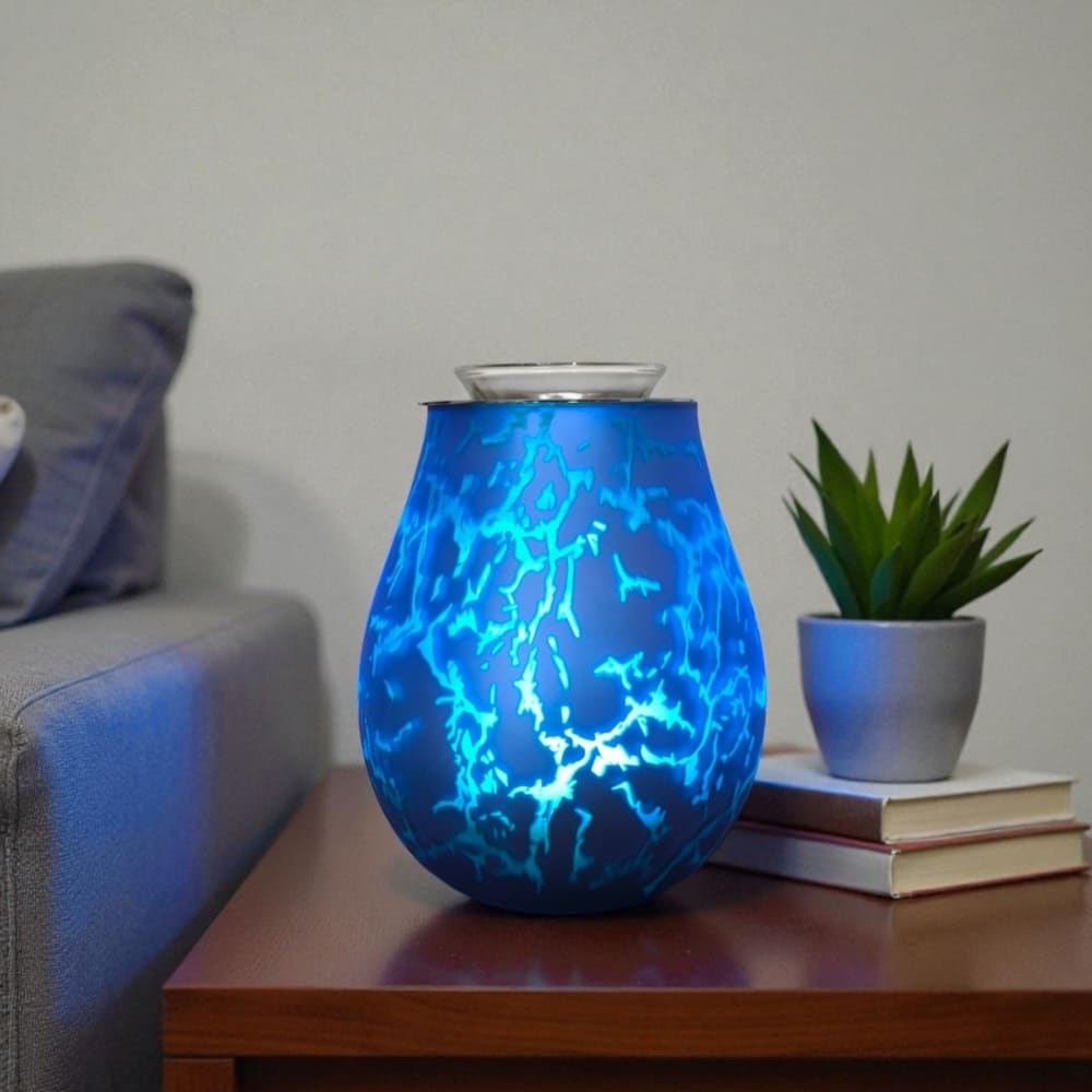 Zen'Arôme Glas-Diffusor für sanfte Wärme - H30 cm Blau Glas