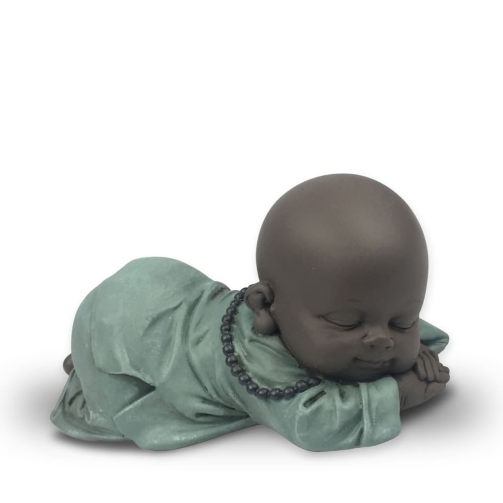 Zen'Arôme Deko-Statuette Bonze Schnarcher aus Kunstharz - H6 cm Braun