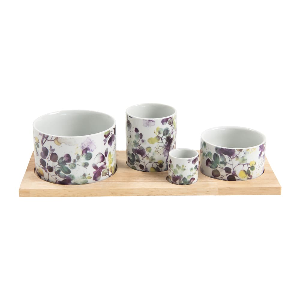 Service apéritif 4 pièces multicolore en porcelaine - Maisons du Monde
