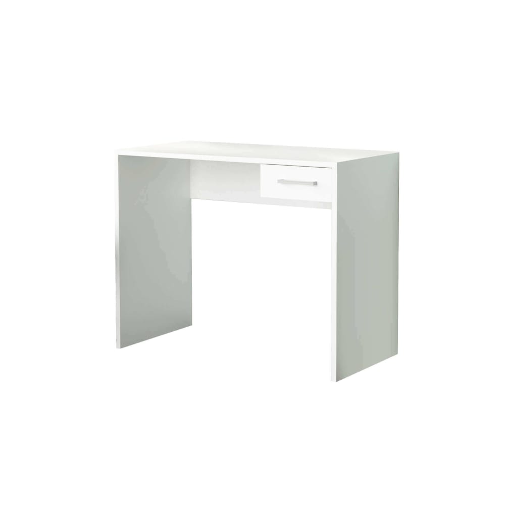 Scrivania con cassetti in truciolare bianco 90x74x45 - Bianco - LEGNO