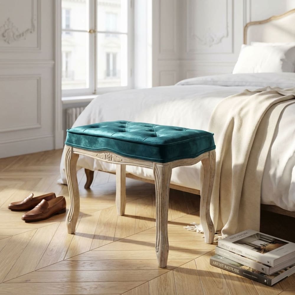 Sgabello in legno blu 50x36x47 - Milani Home