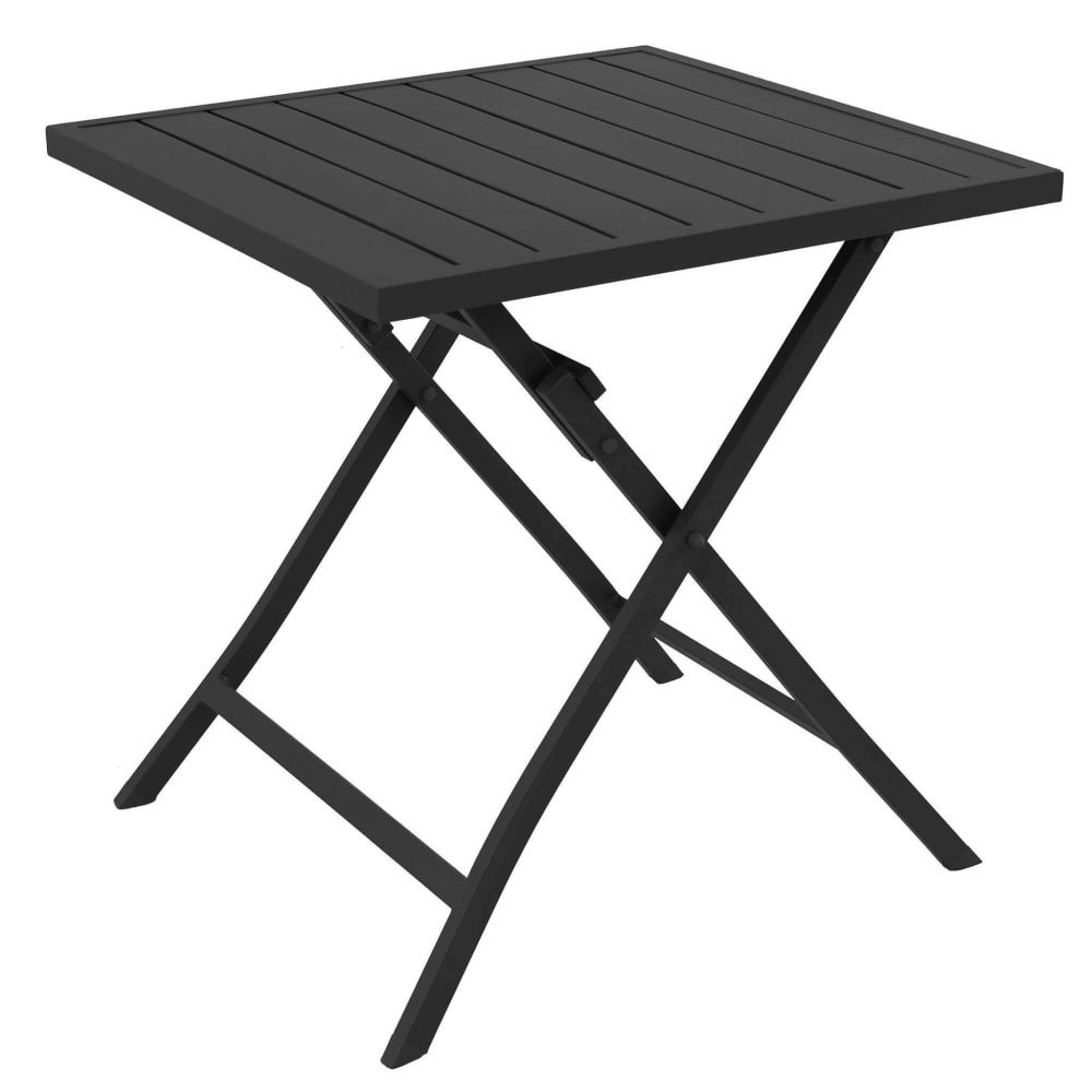 Tavolo da giardino pieghevole in alluminio marrone 70x70 cm - Alluminio