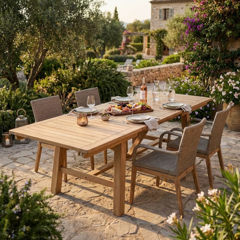 Tavolo in legno/teak marrone 160x90x77 - Milani Home
