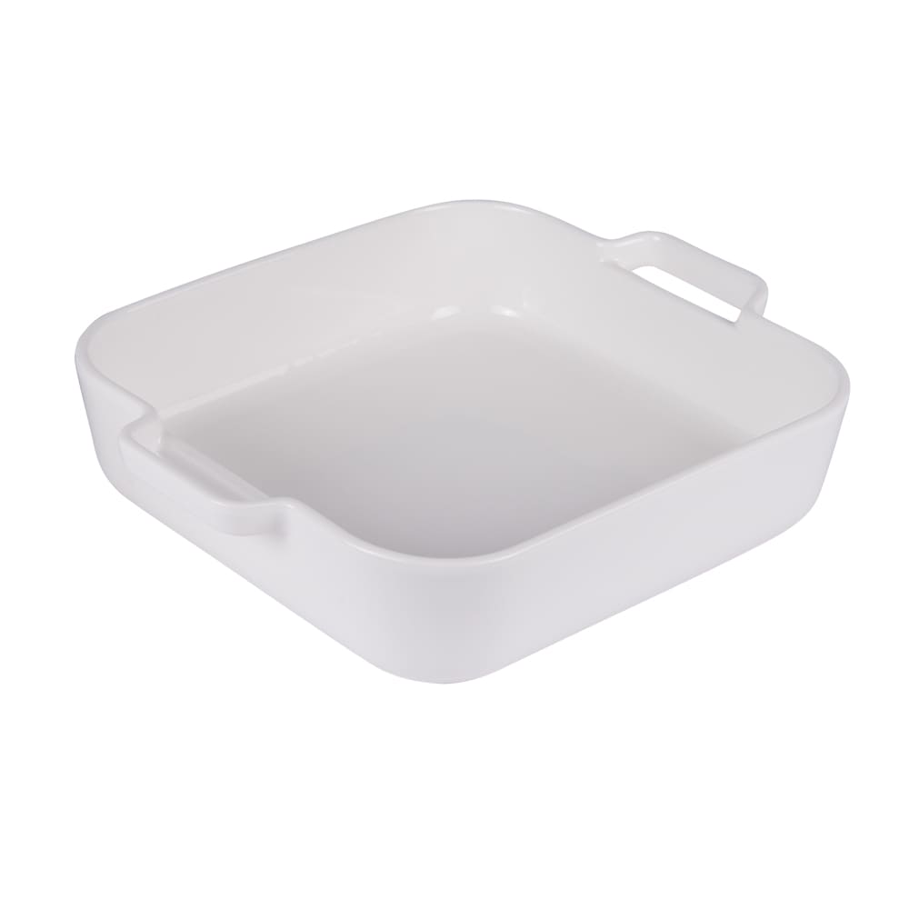 Plat à four carré 24x20,4 cm blanc en porcelaine Plat à four carré 24x20,4 cm blanc en porcelaine