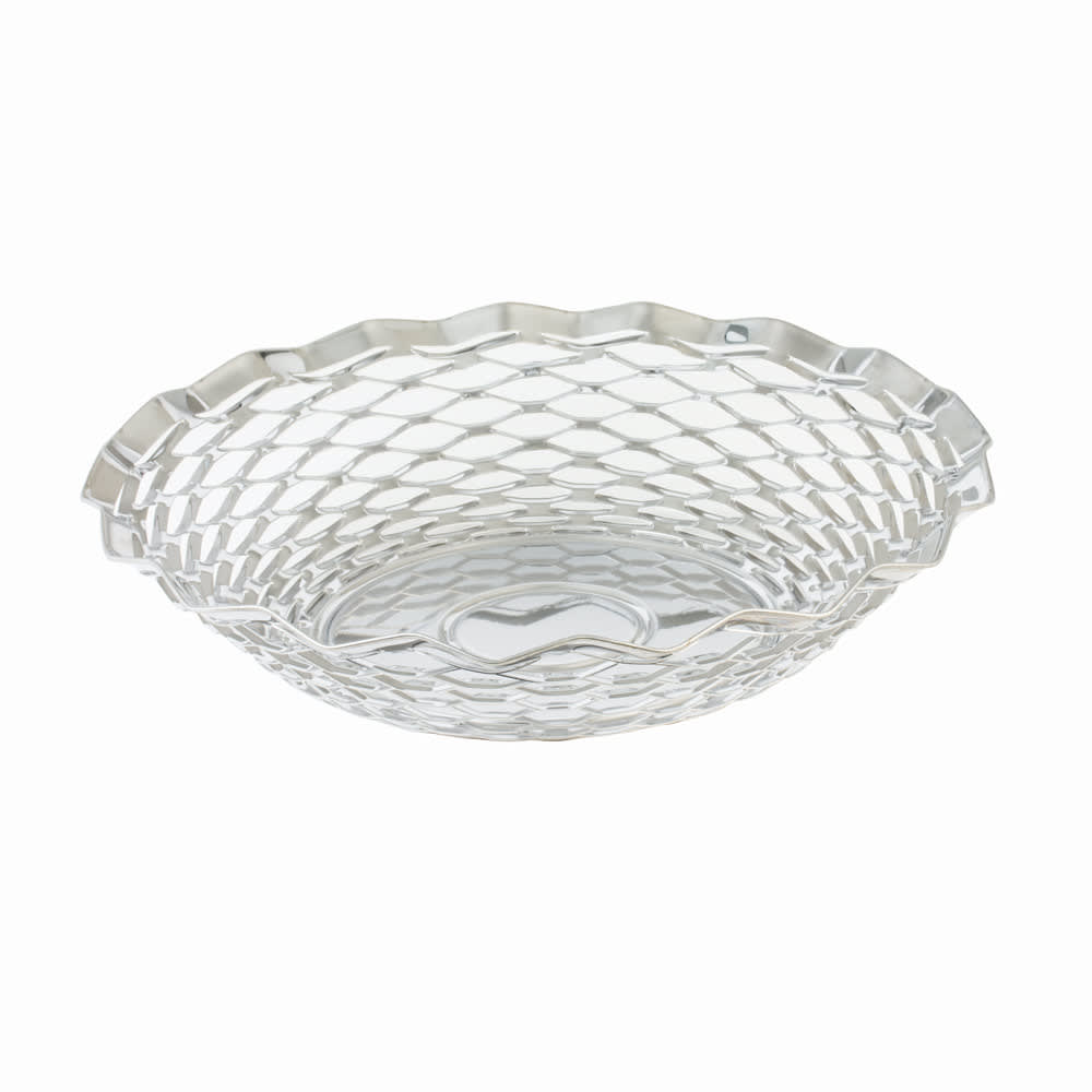 Corbeille à pain inox 24 cm argent / métallique en acier inoxydable
