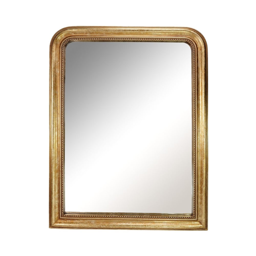 Miroir trumeau doré en résine format XL 75 x 100