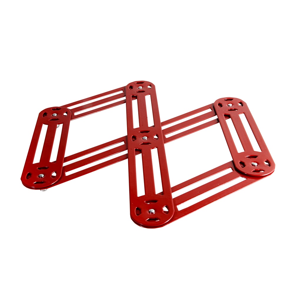 Dessous de plat étirable en inox  19x35 cm rouge en acier inoxydable