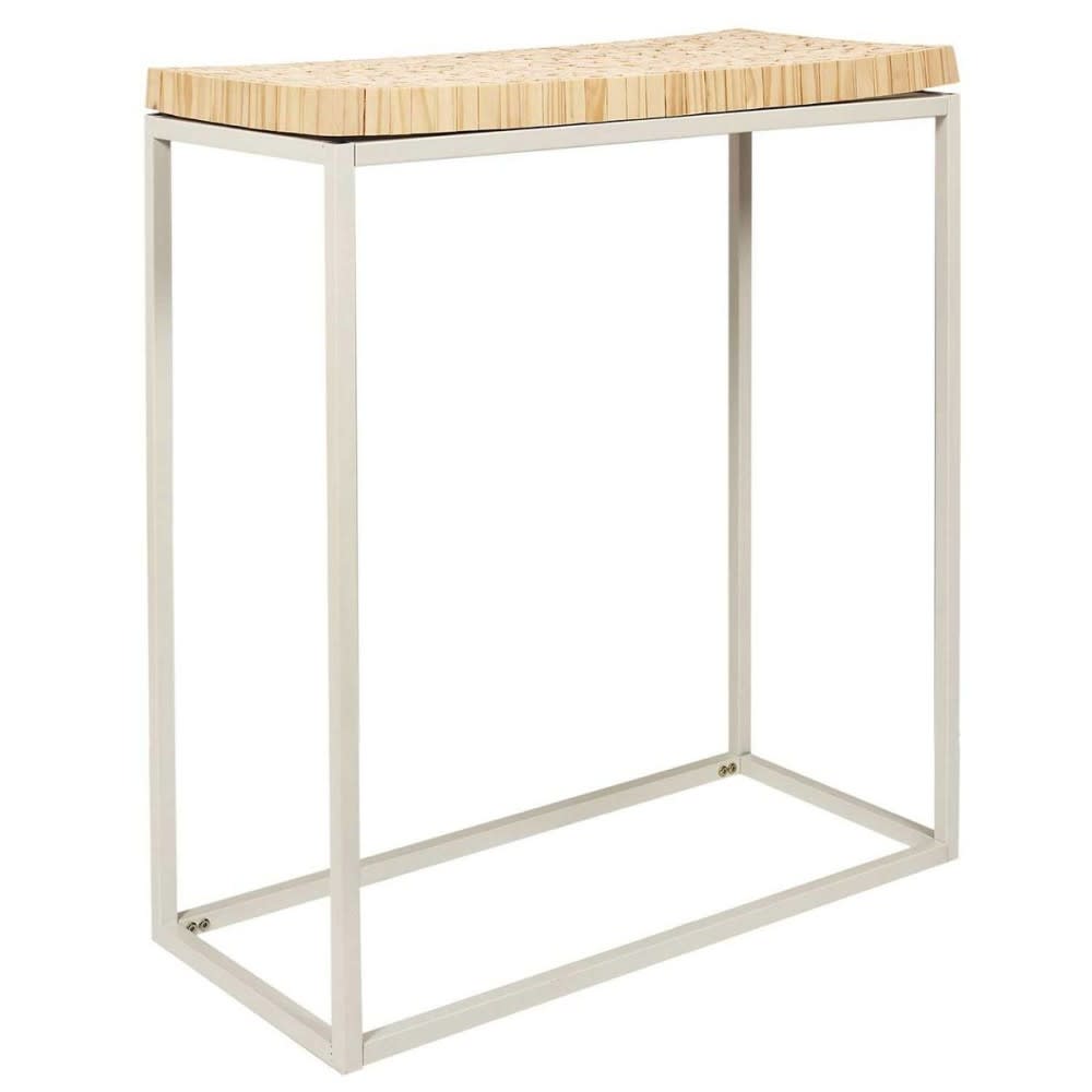 The Home Deco Factory Console rondin Beige Métal - 75x85x35cm