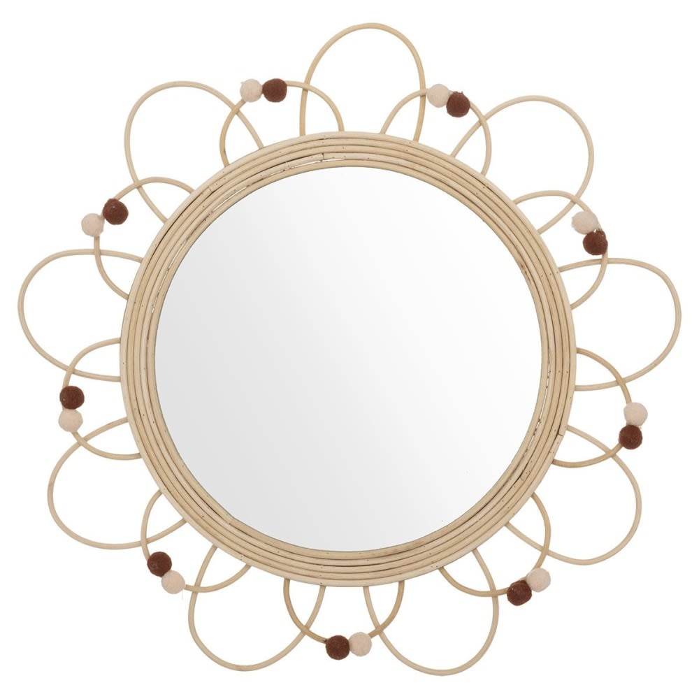 Miroir rotin campagne d38 - Maisons du Monde
