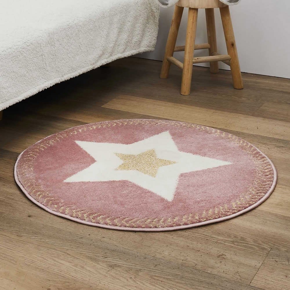 Tapis polyester[ ]rose[ ][] — vue 3