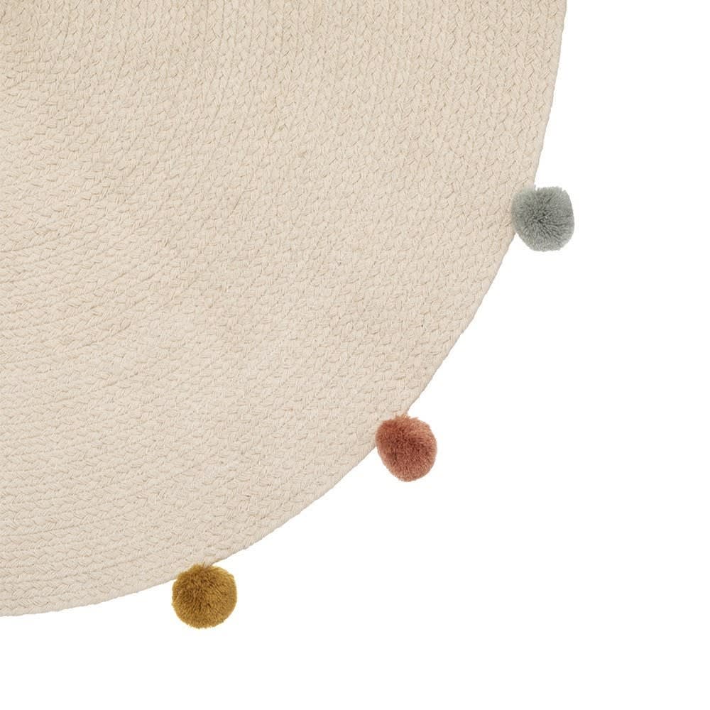 Tapis coton[ ]beige[ ]90 x 90 — vue 3