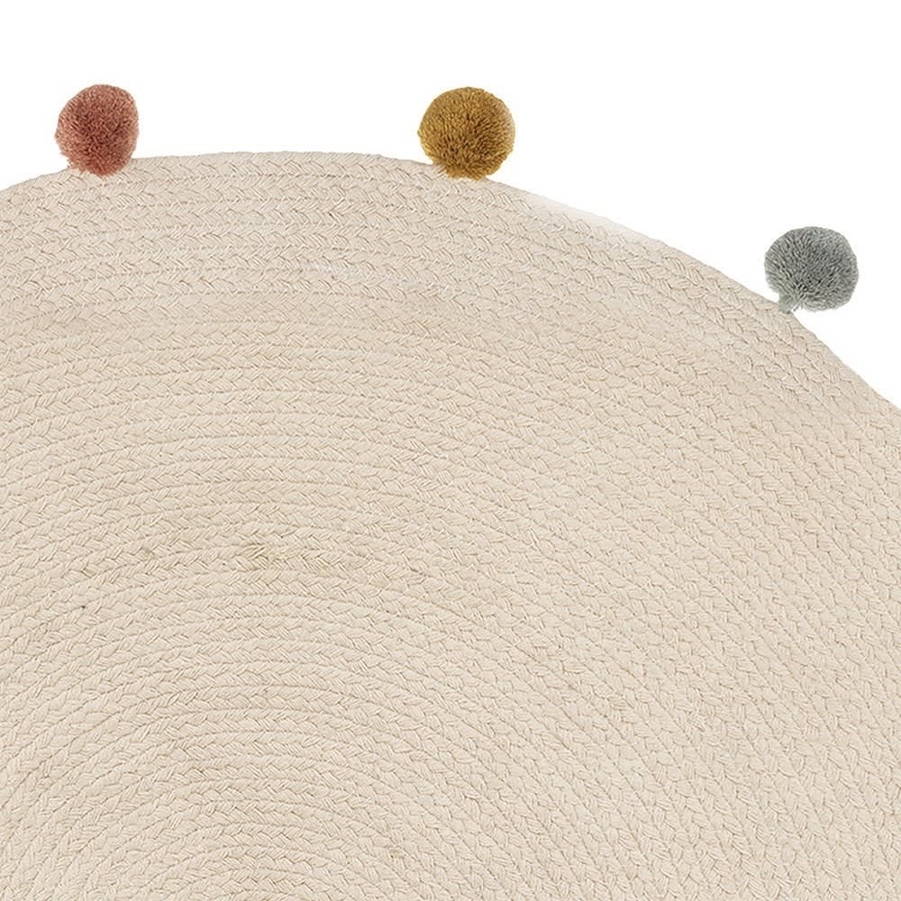 Tapis coton[ ]beige[ ]90 x 90 — vue 4