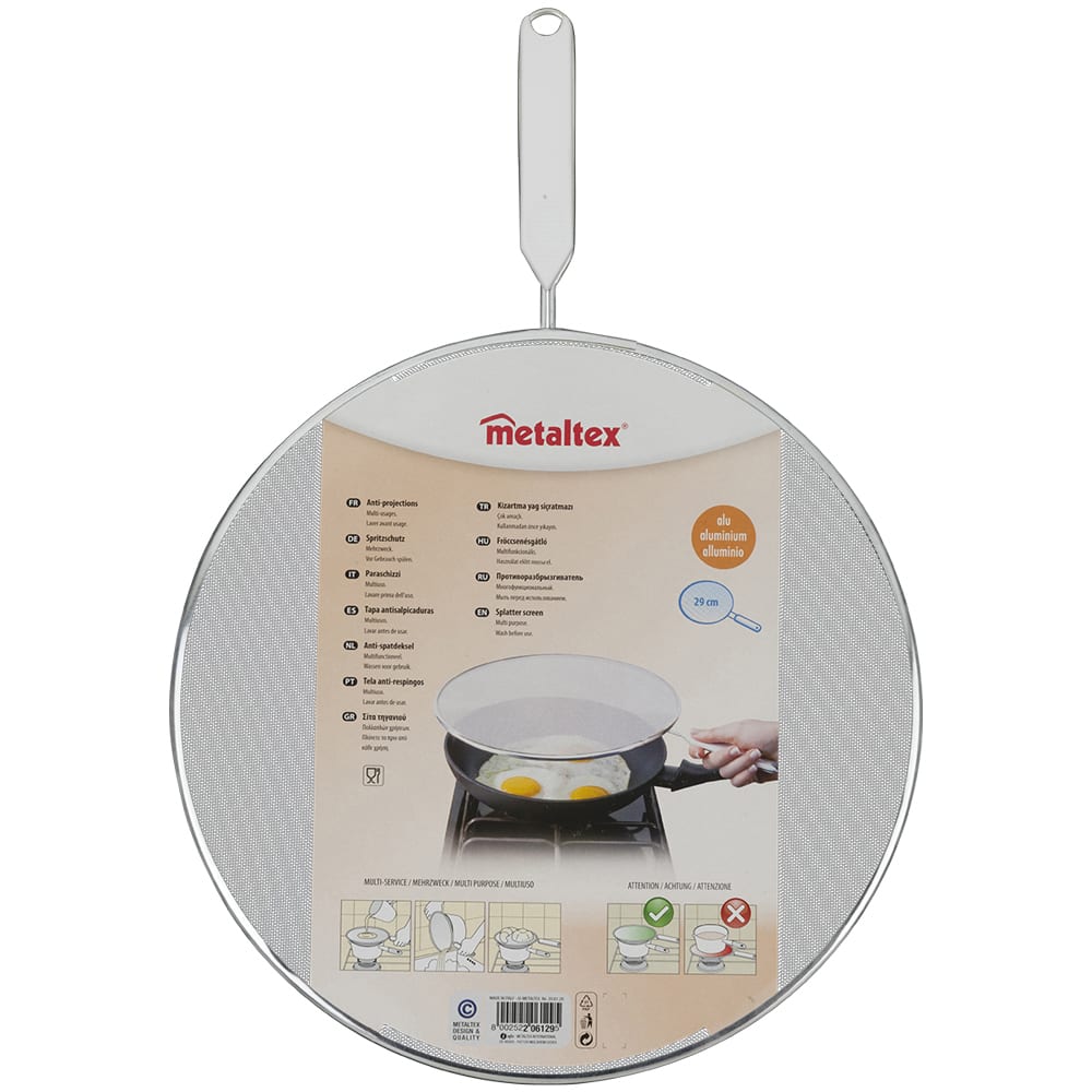 Couvercle anti - projection 29cm argent en inox - Maisons du Monde