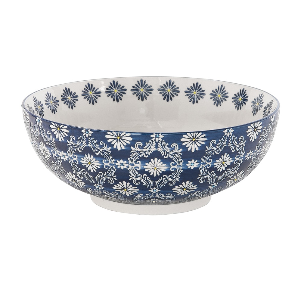 Saladier 26 cm bleu en grès Saladier 26 cm bleu en grès