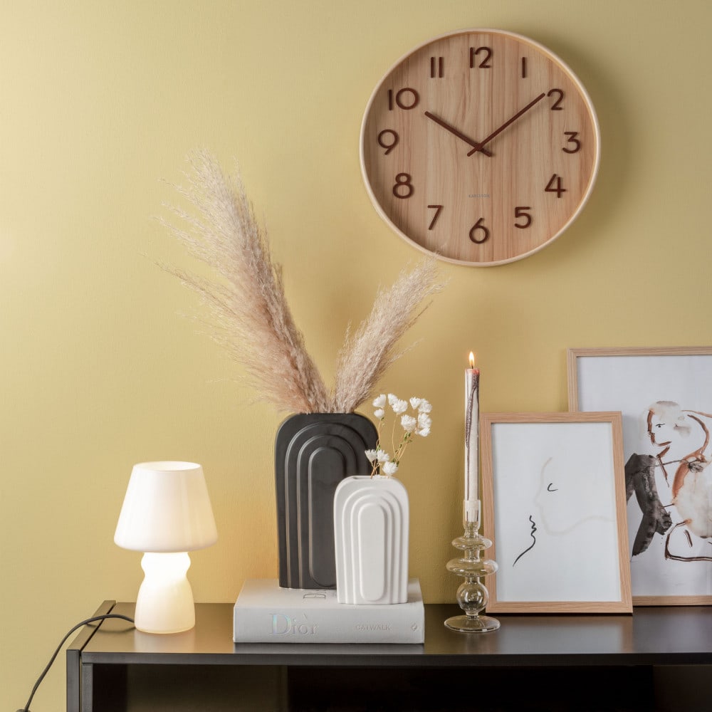 Horloge murale ronde en bois ø40cm - Bois clair - Maisons du Monde