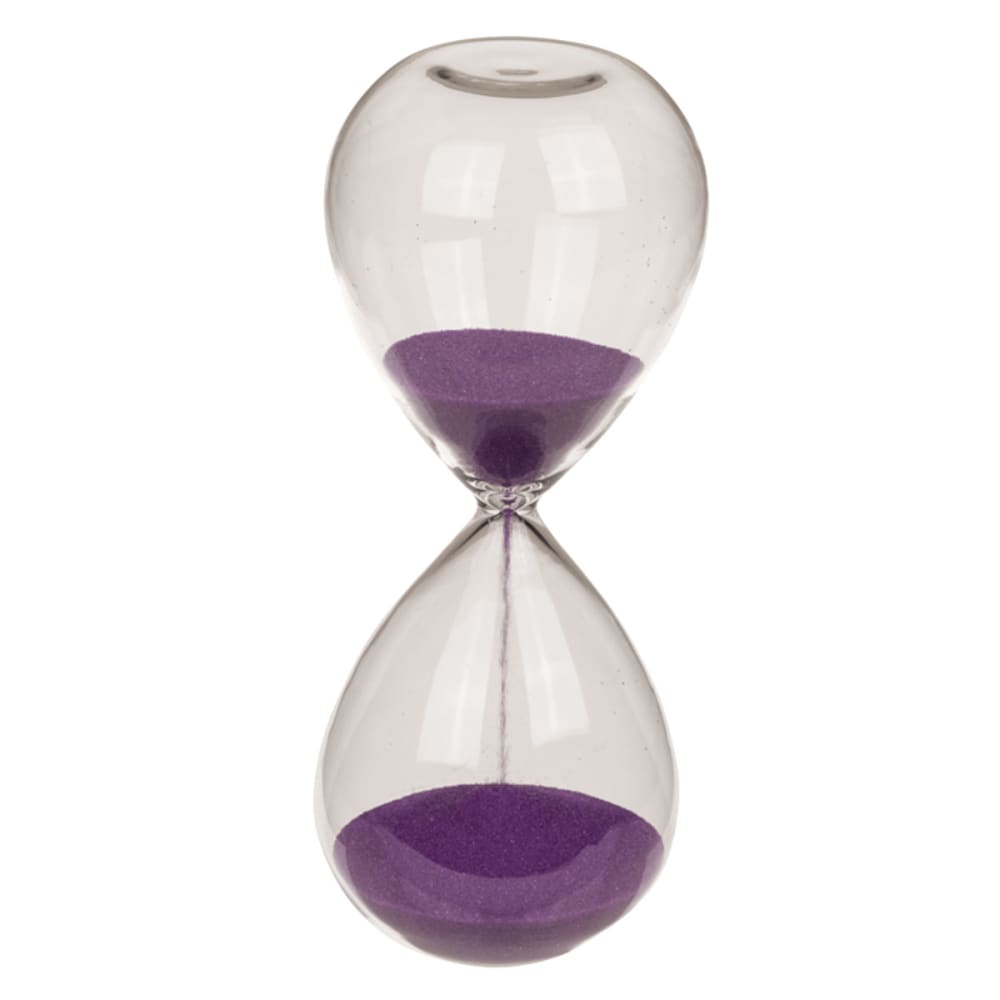 Out of the blue Sablier de cuisine en verre avec sable violet 5 minutes style contemporain